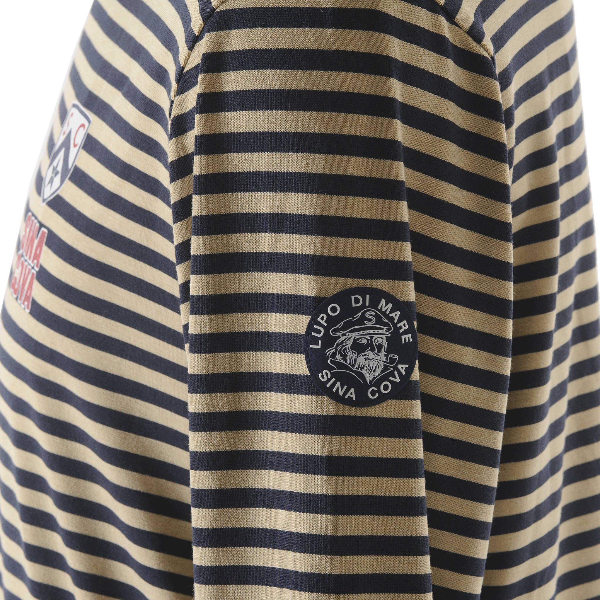 ボーダー柄 タートルネック長袖Tシャツ ユニセックス(男女兼用) 23250020