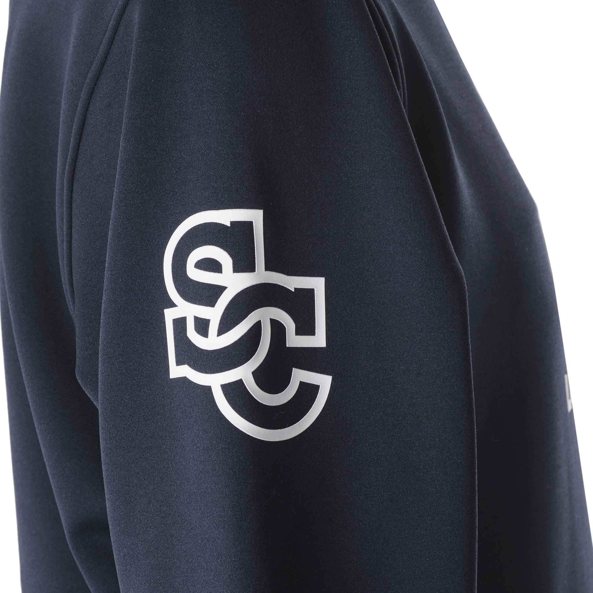 【公式】シナコバ (SINA COVA) スヌードトレーナー ユニセックス(男女兼用)23250030 ネイビーのプリント部分