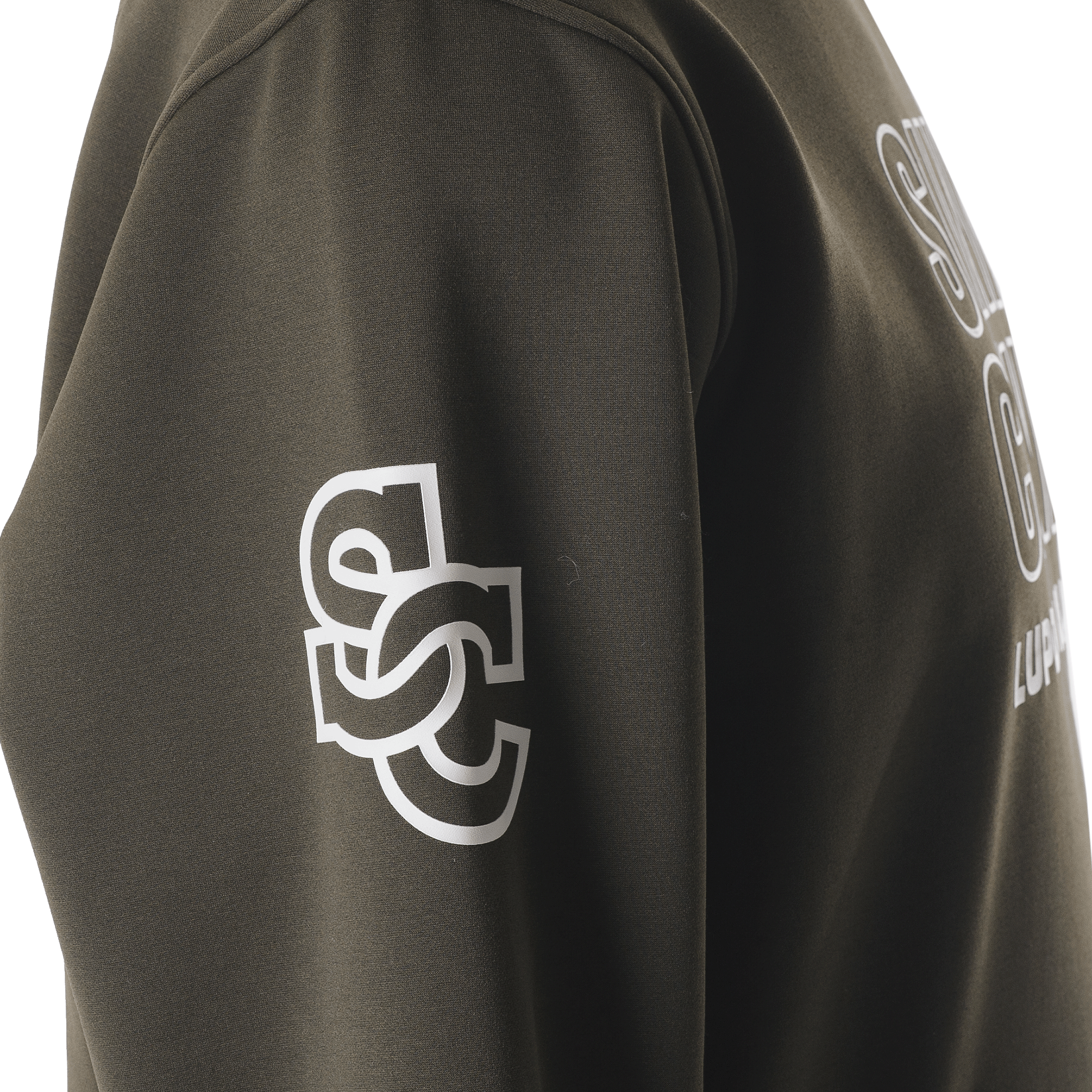 【公式】シナコバ (SINA COVA) スヌードトレーナー ユニセックス(男女兼用)23250030 カーキのプリント部分