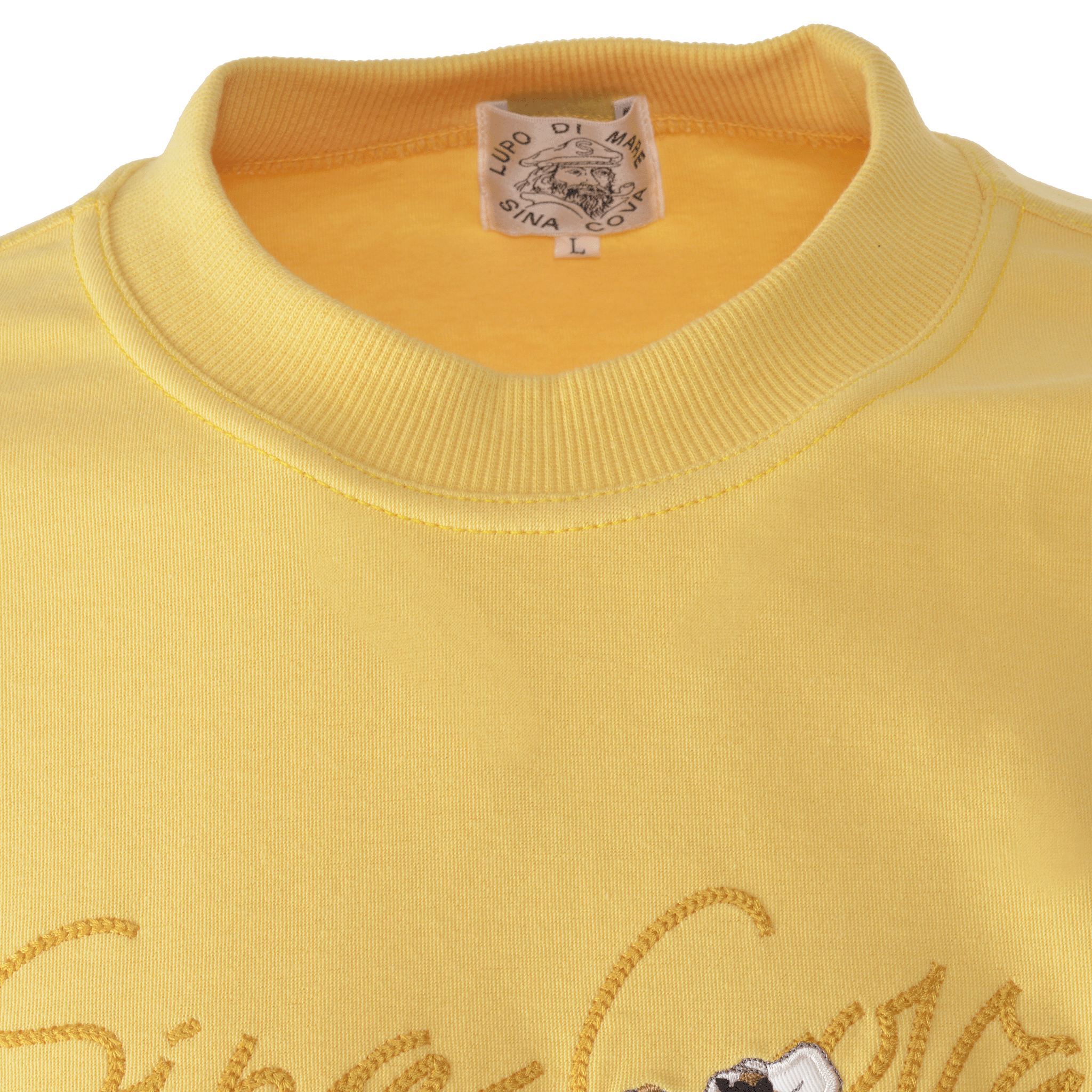 【公式】シナコバ (SINA COVA) クルーネックトレーナー 24120020 イエローの首元