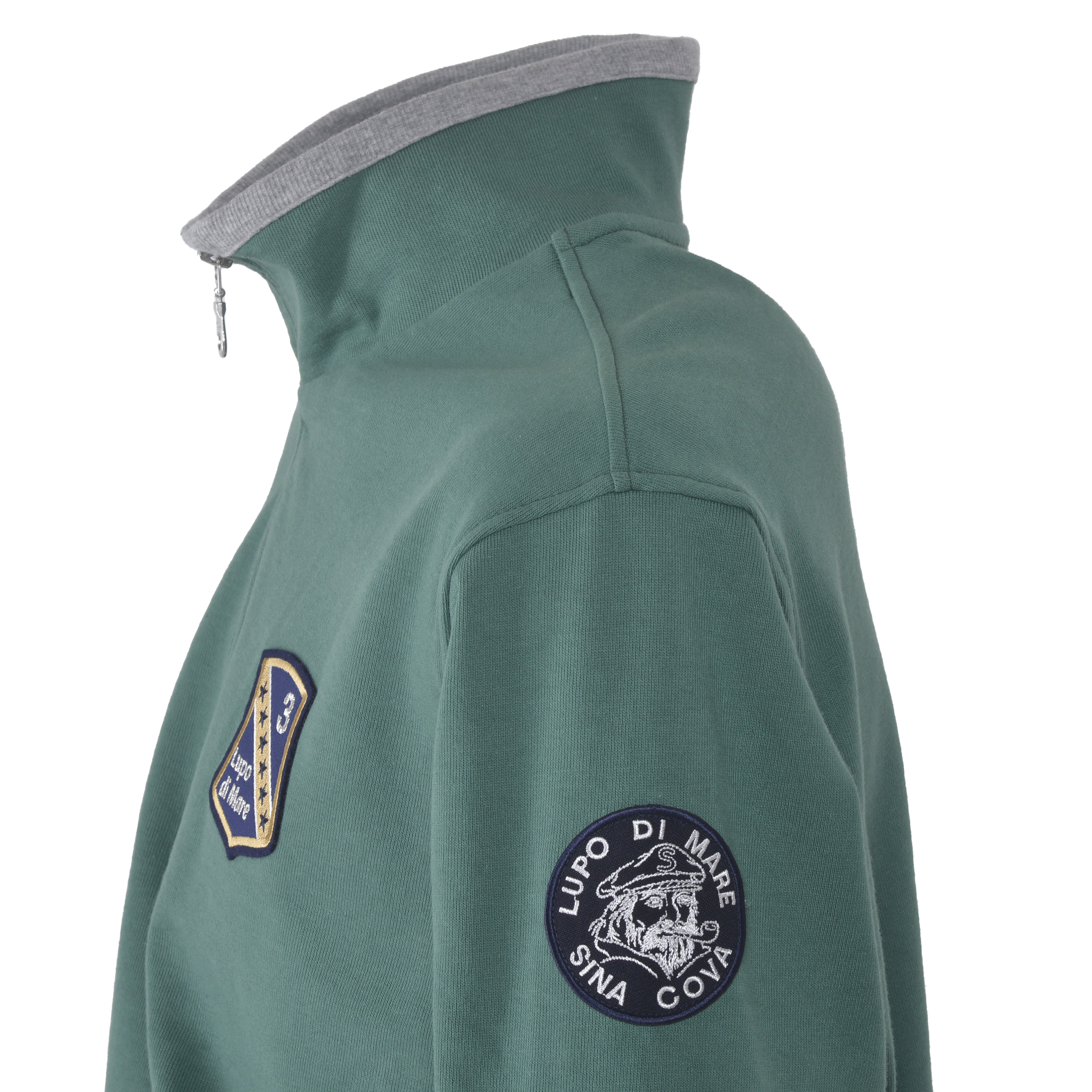 【公式】シナコバ(SINA COVA)ハーフジッププルオーバー 24210050 グリーンの肩部分