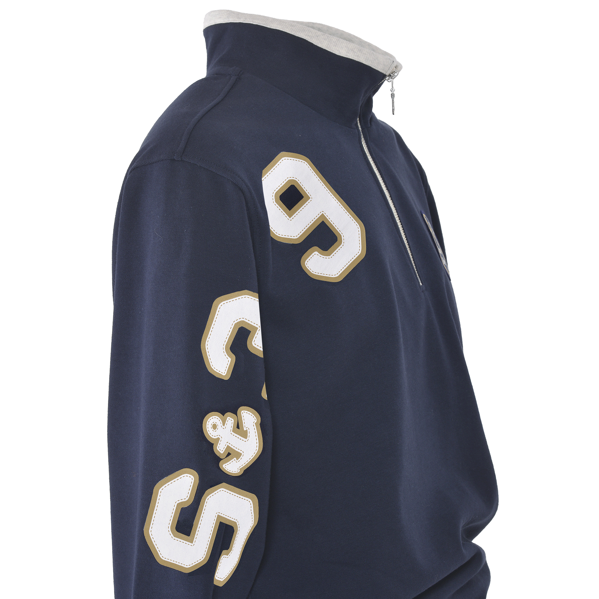 【公式】シナコバ(SINA COVA)ハーフジッププルオーバー 24210050 ネイビーのプリント部分