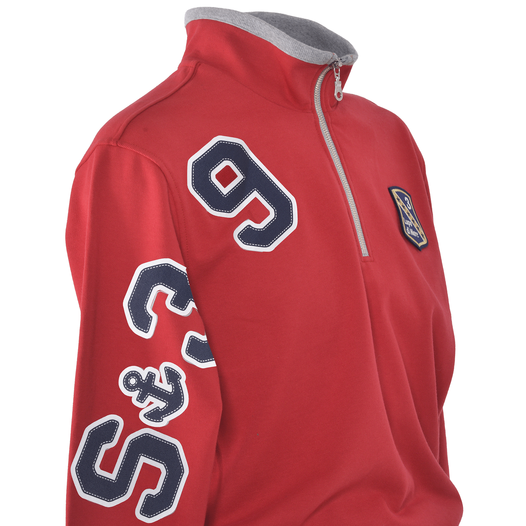 【公式】シナコバ(SINA COVA)ハーフジッププルオーバー 24210050 レッドのプリント部分