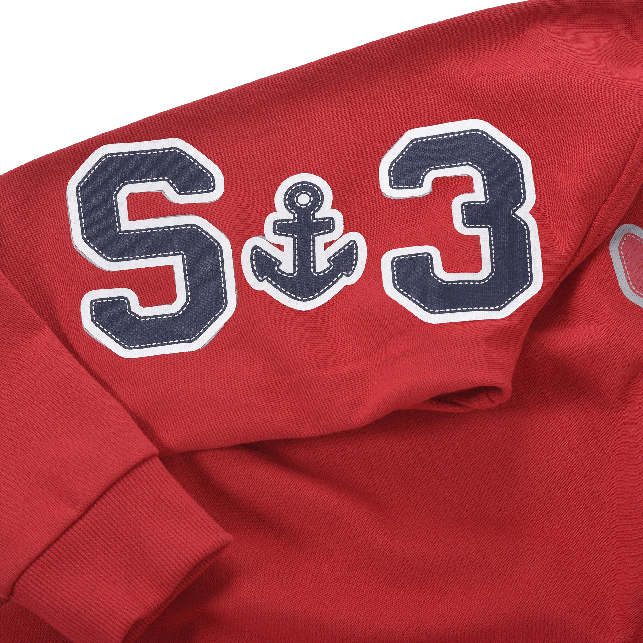 【公式】シナコバ(SINA COVA)ハーフジッププルオーバー 24210050 レッドのプリント部分