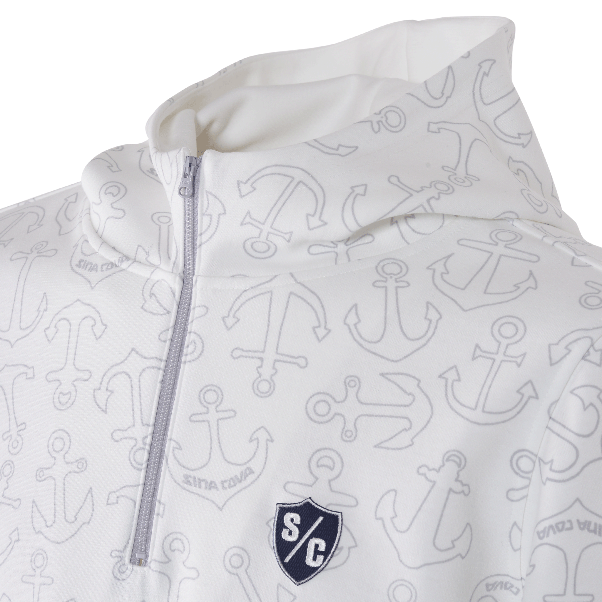 総柄 ハーフZIPパーカー セットアップ 24250010