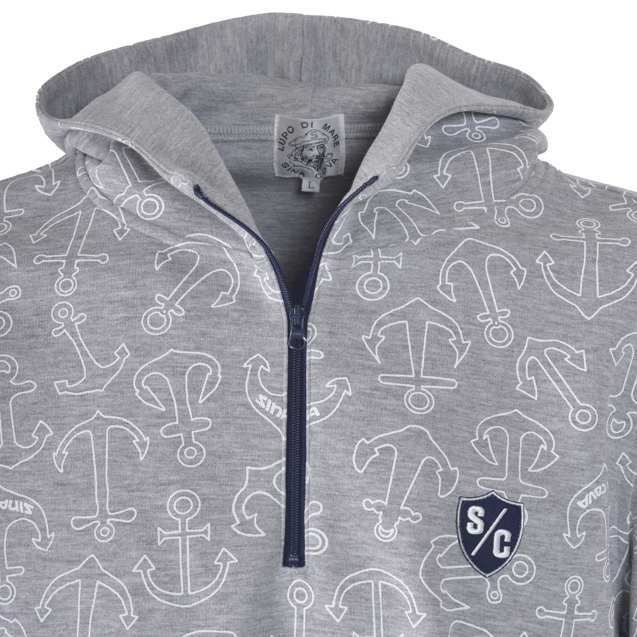 総柄 ハーフZIPパーカー セットアップ 24250010