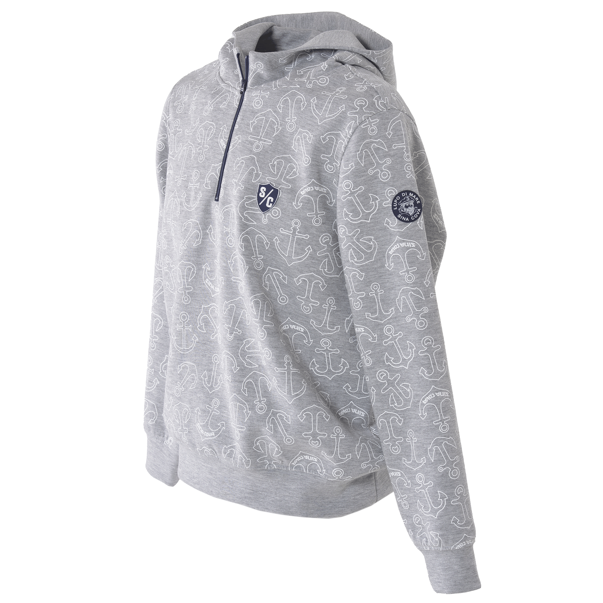 総柄 ハーフZIPパーカー セットアップ 24250010