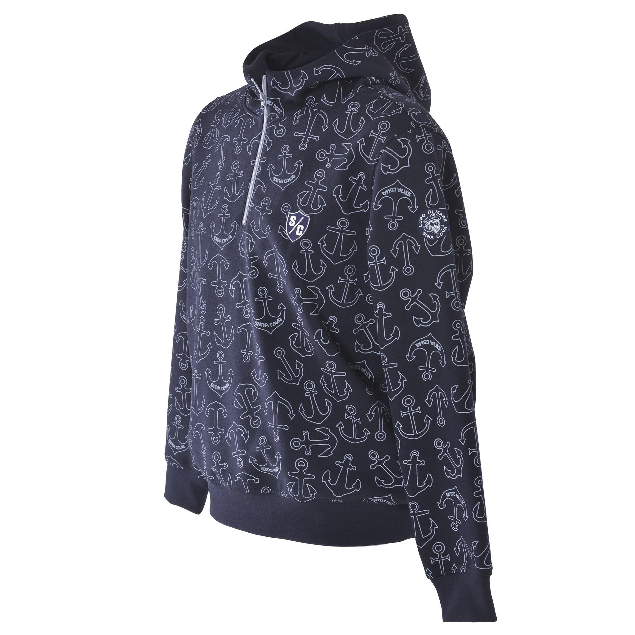 総柄 ハーフZIPパーカー セットアップ 24250010