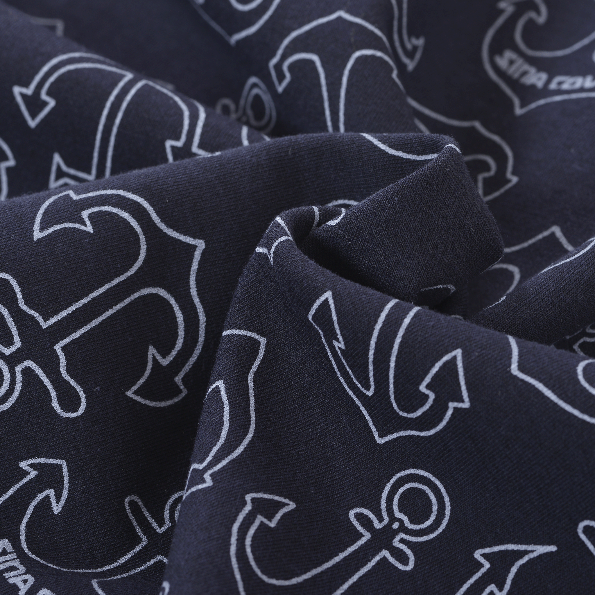 総柄 ハーフZIPパーカー セットアップ 24250010