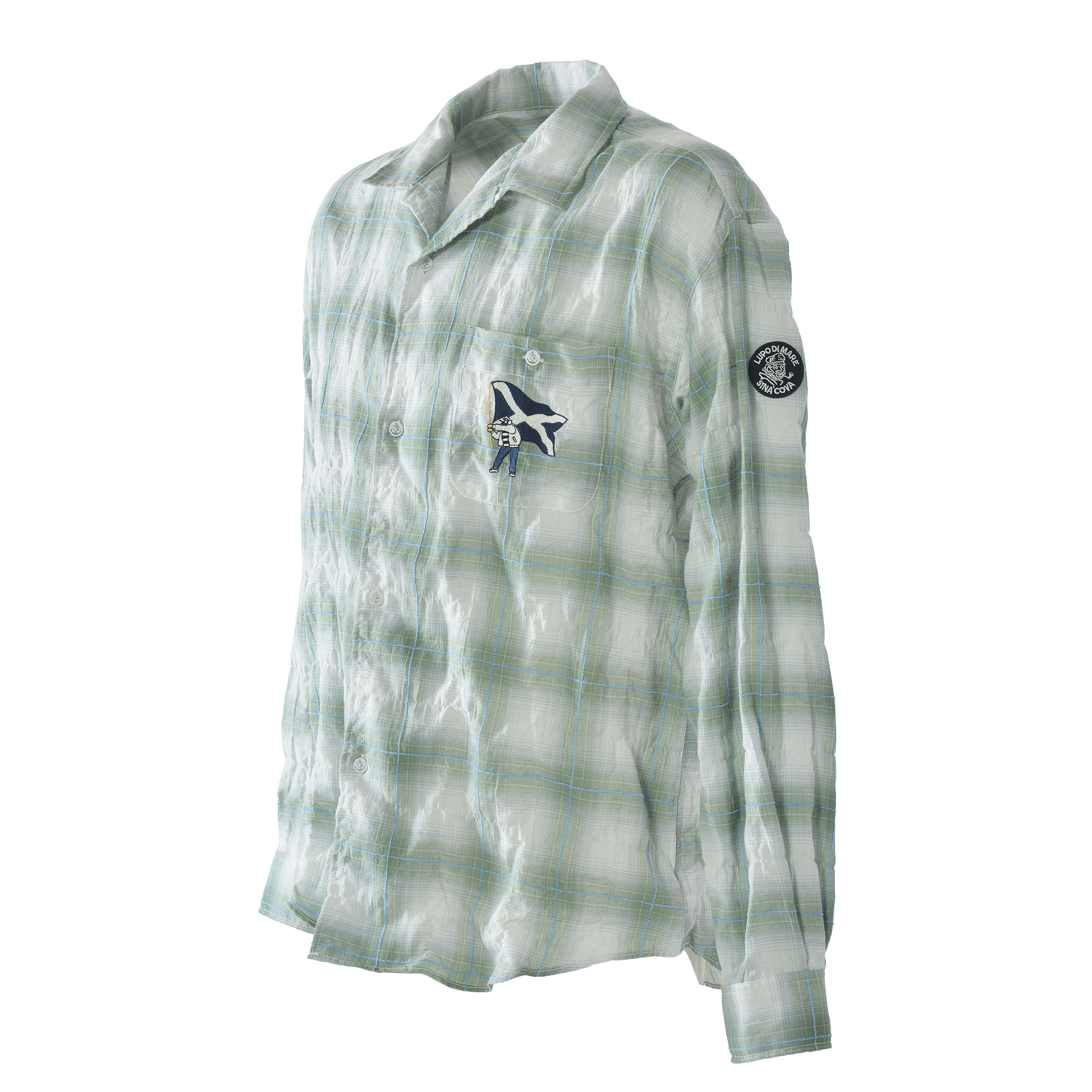 長袖開領襯衫 26124030