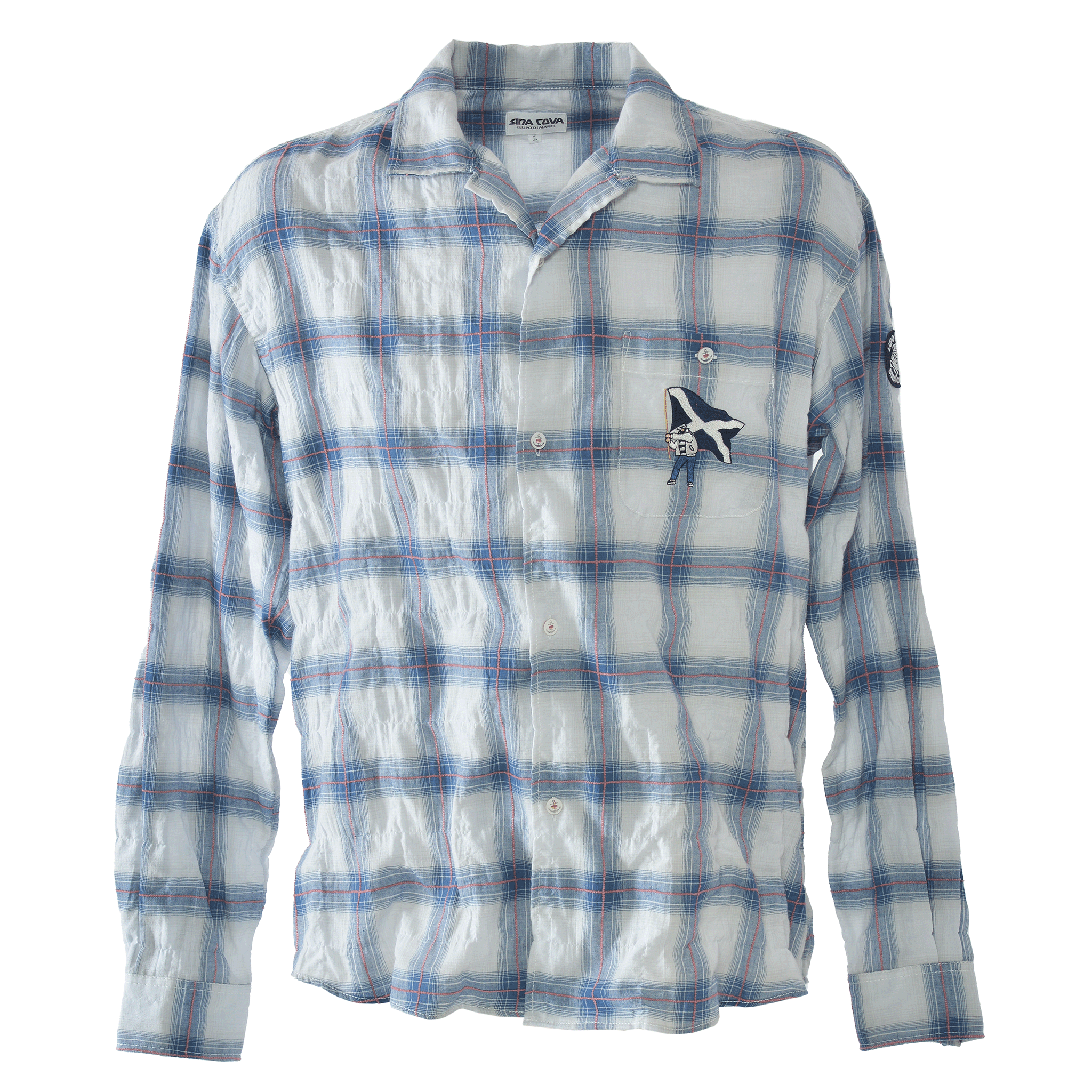 長袖開領襯衫 26124030