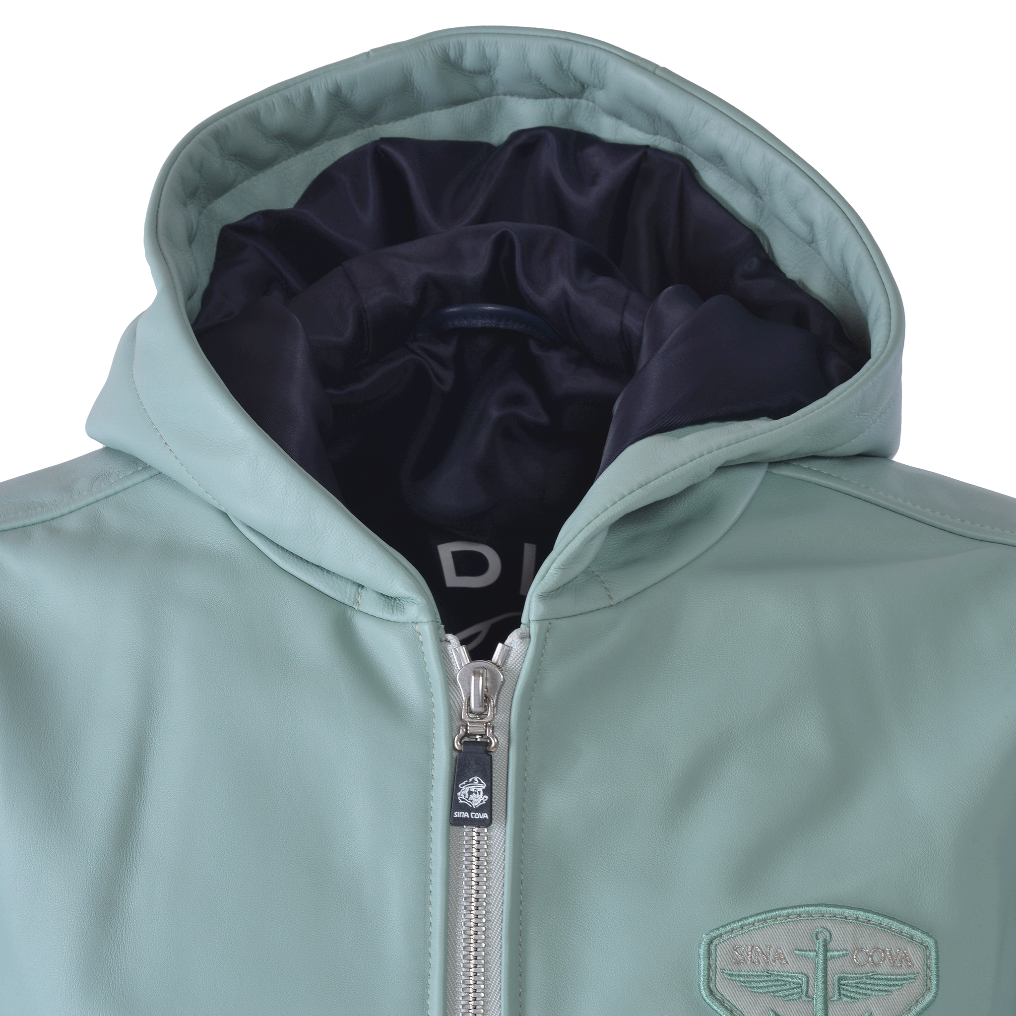 連帽皮夾克 25223910