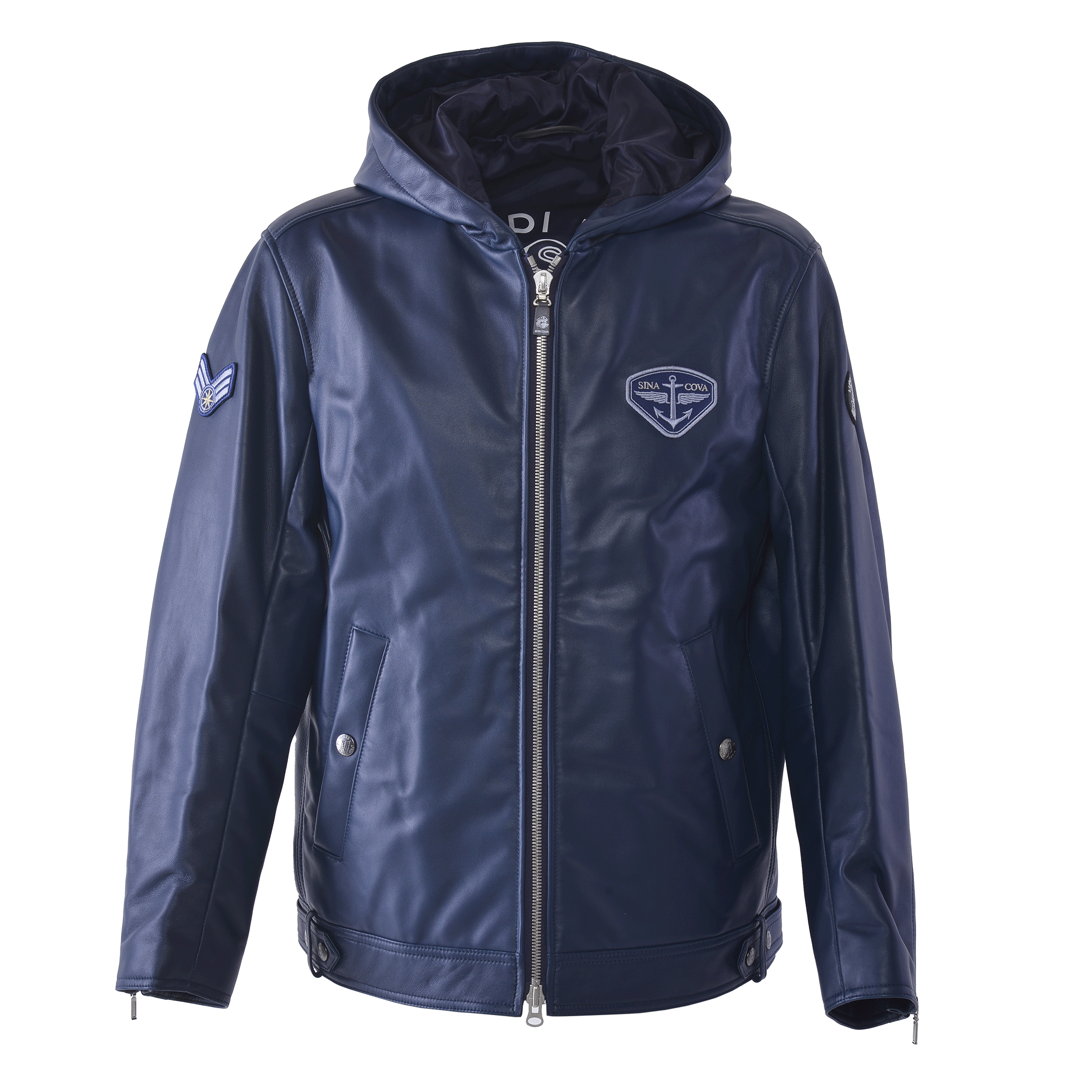 連帽皮夾克 25223910