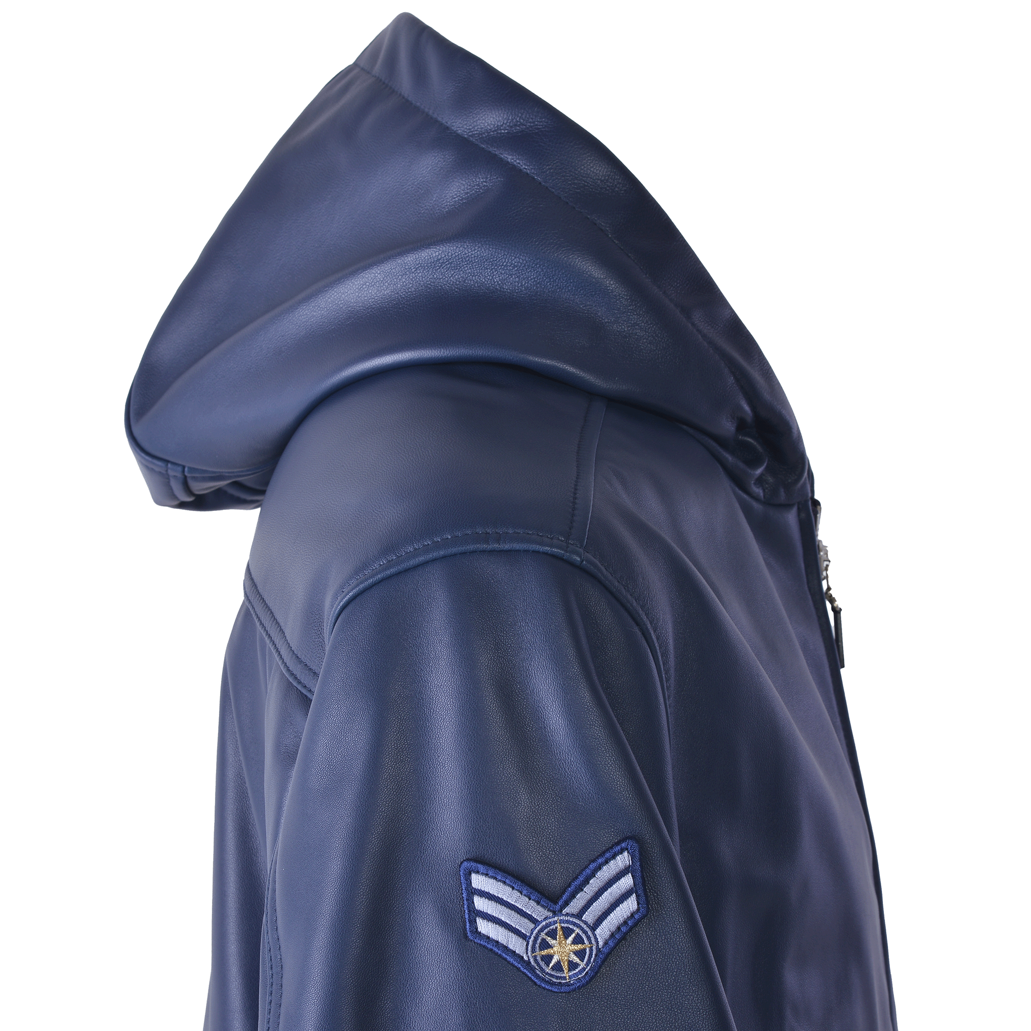 連帽皮夾克 25223910