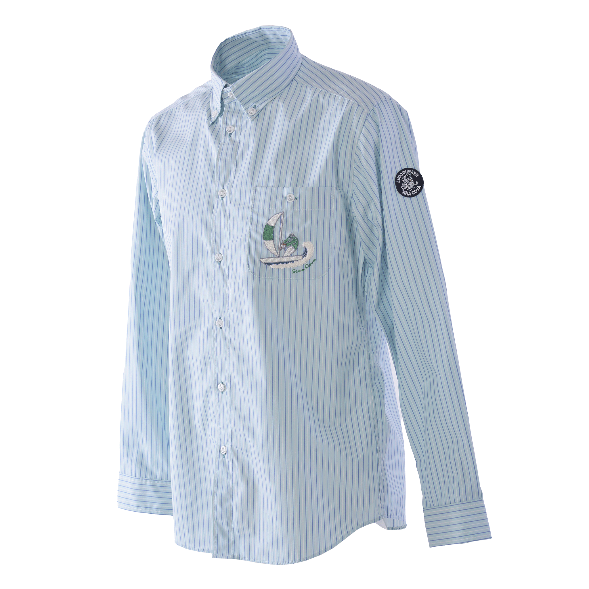 Striped long-sleeved button-down shirt 25224030