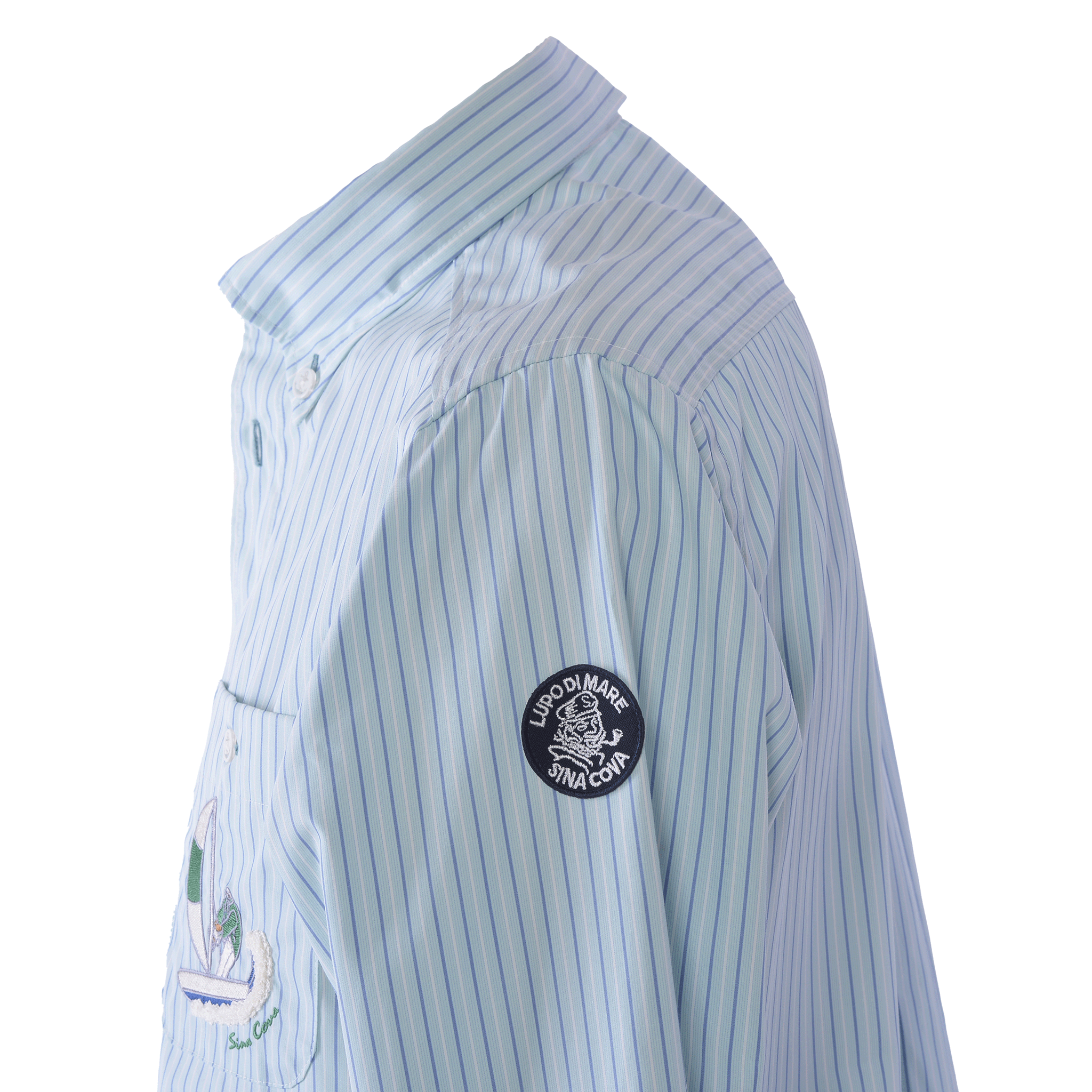 Striped long-sleeved button-down shirt 25224030