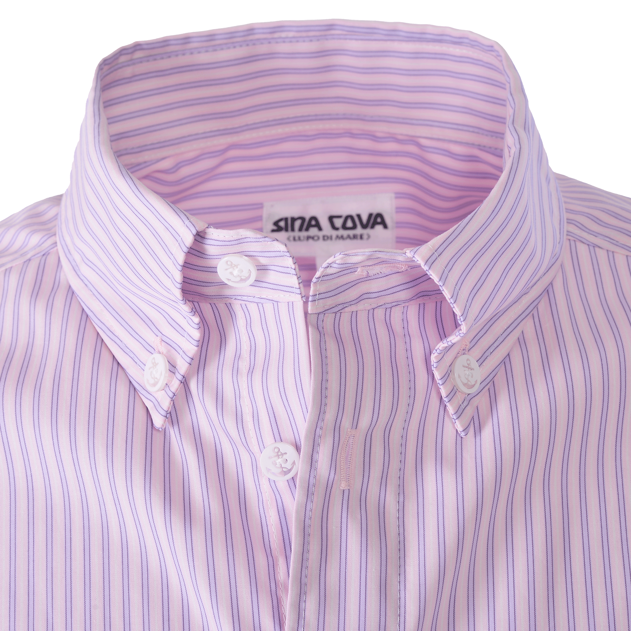 Striped long-sleeved button-down shirt 25224030