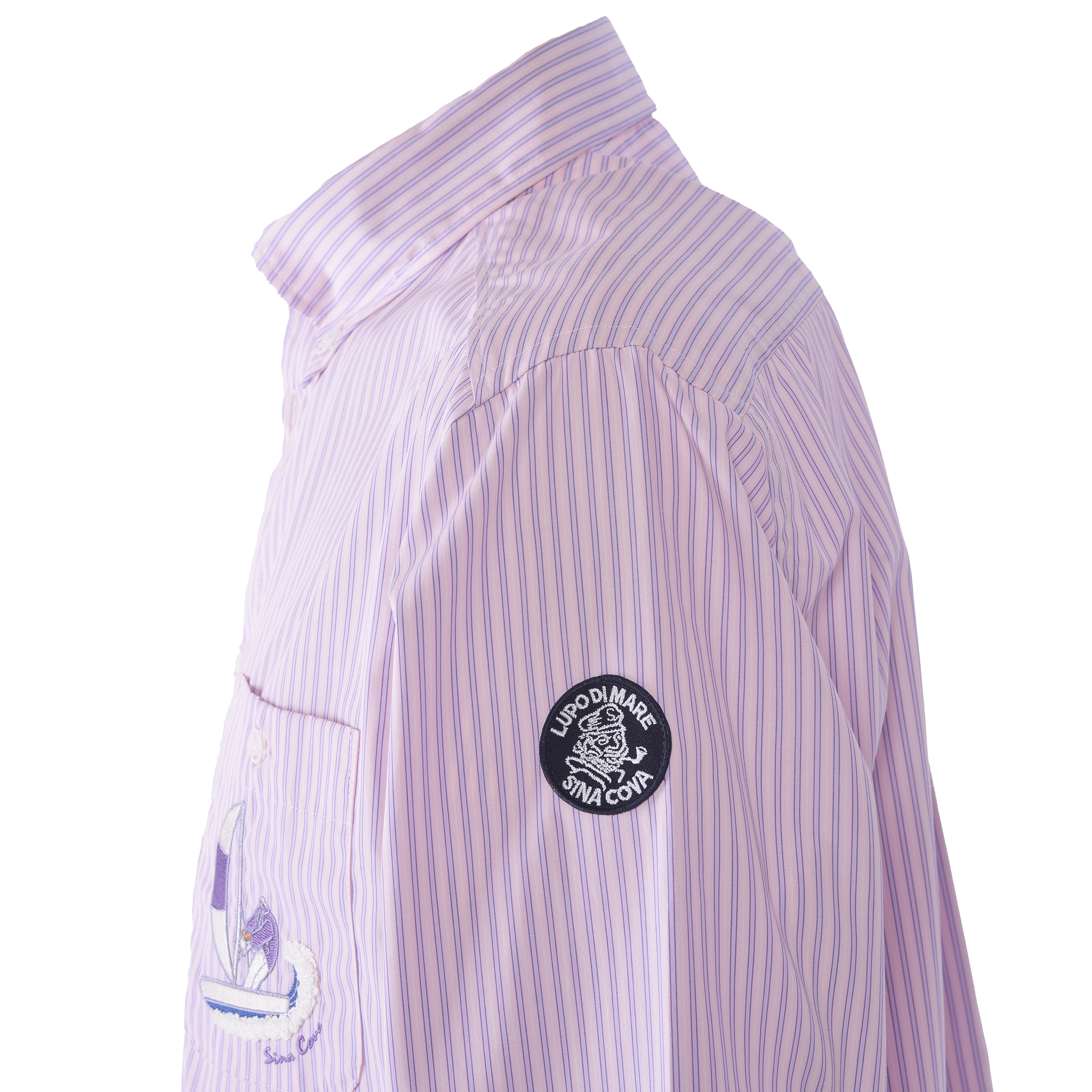 Striped long-sleeved button-down shirt 25224030