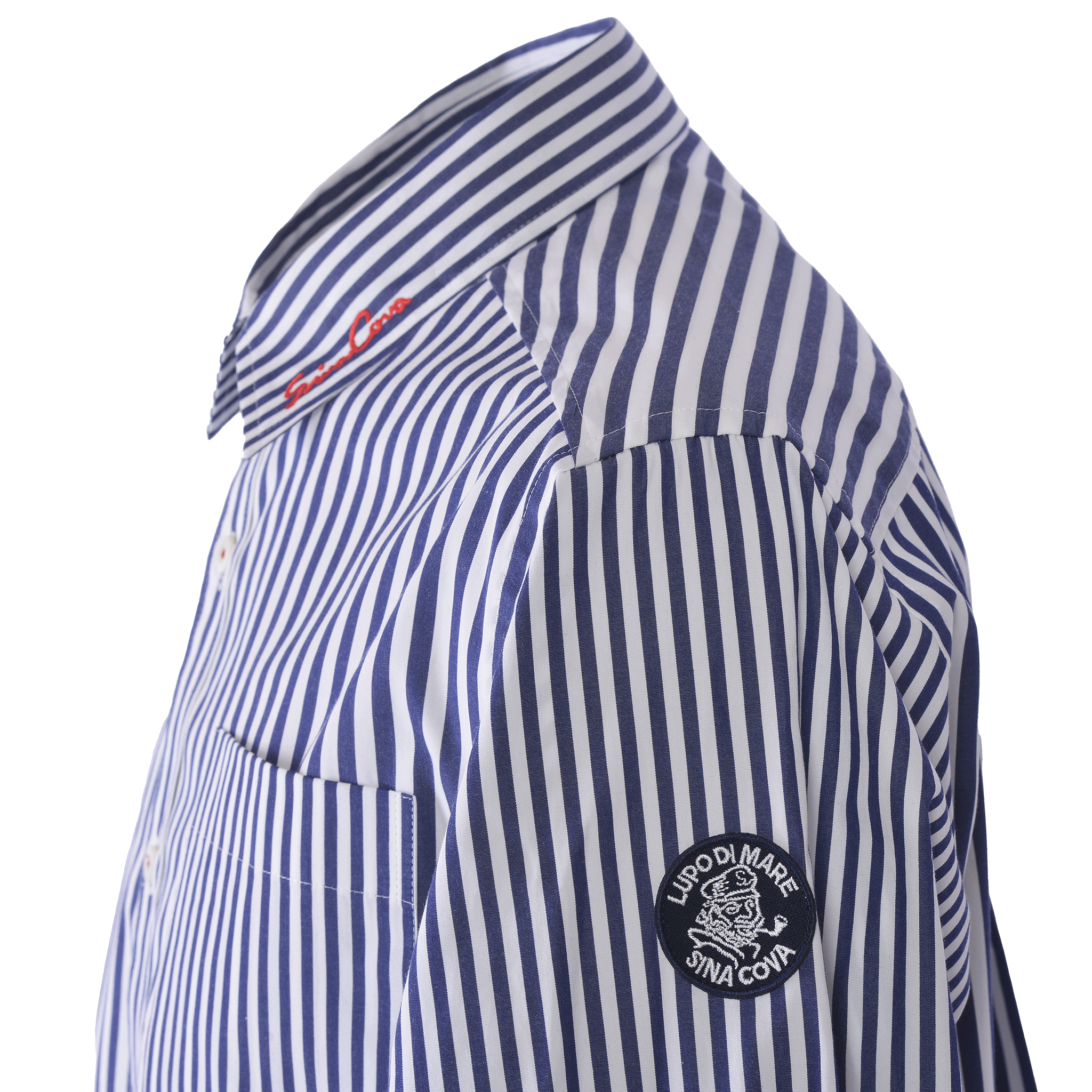 ストライプ柄長袖レギュラーカラーシャツ 25234010