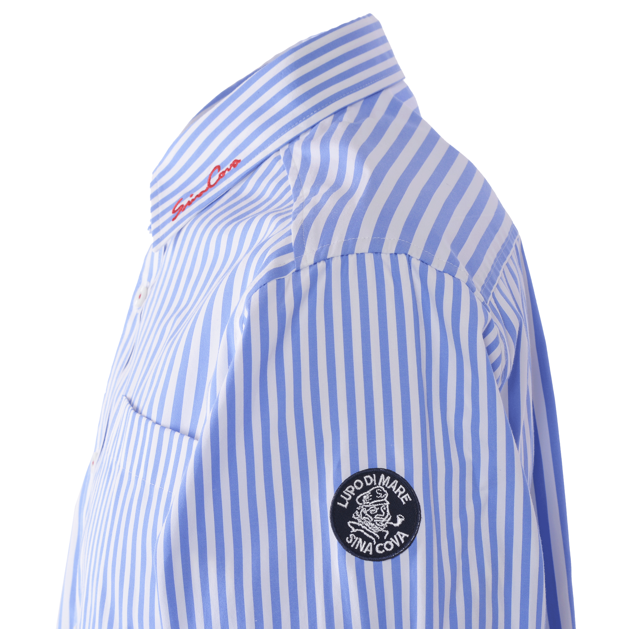 ストライプ柄長袖レギュラーカラーシャツ 25234010