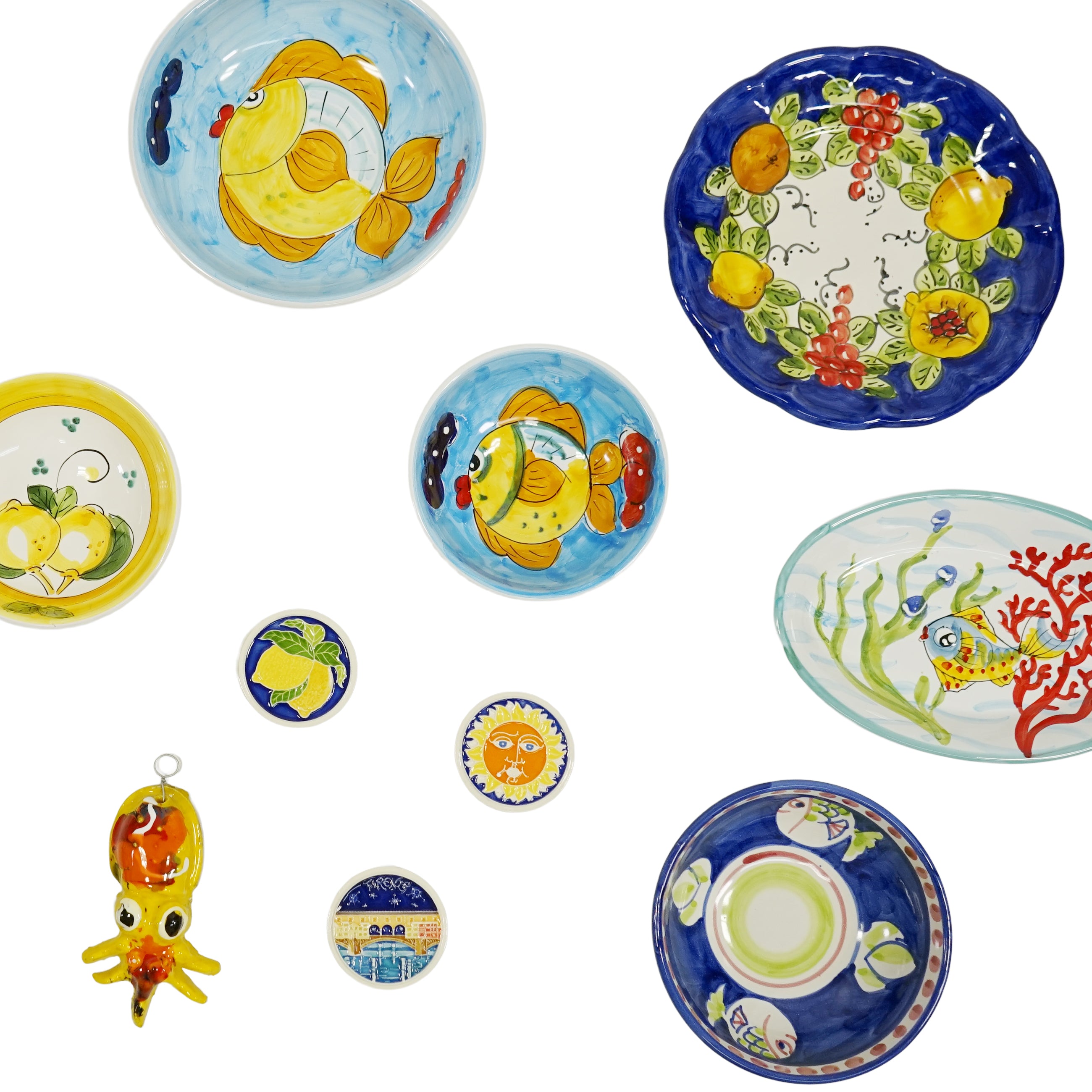 動物紋碗 (Cheramix) 魚B (天藍色) 13cm 57003060