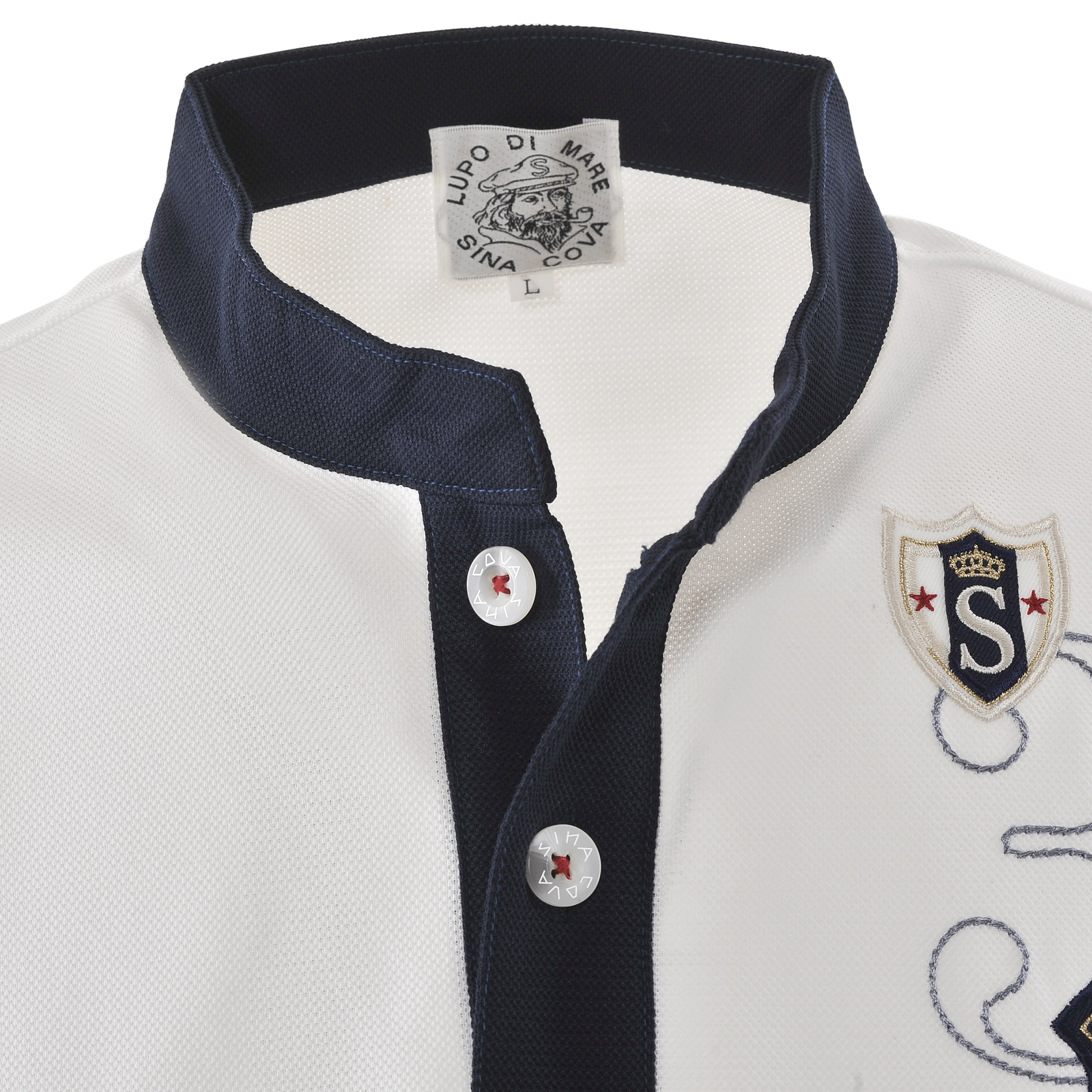 7分袖スタンドカラーシャツ 23110040