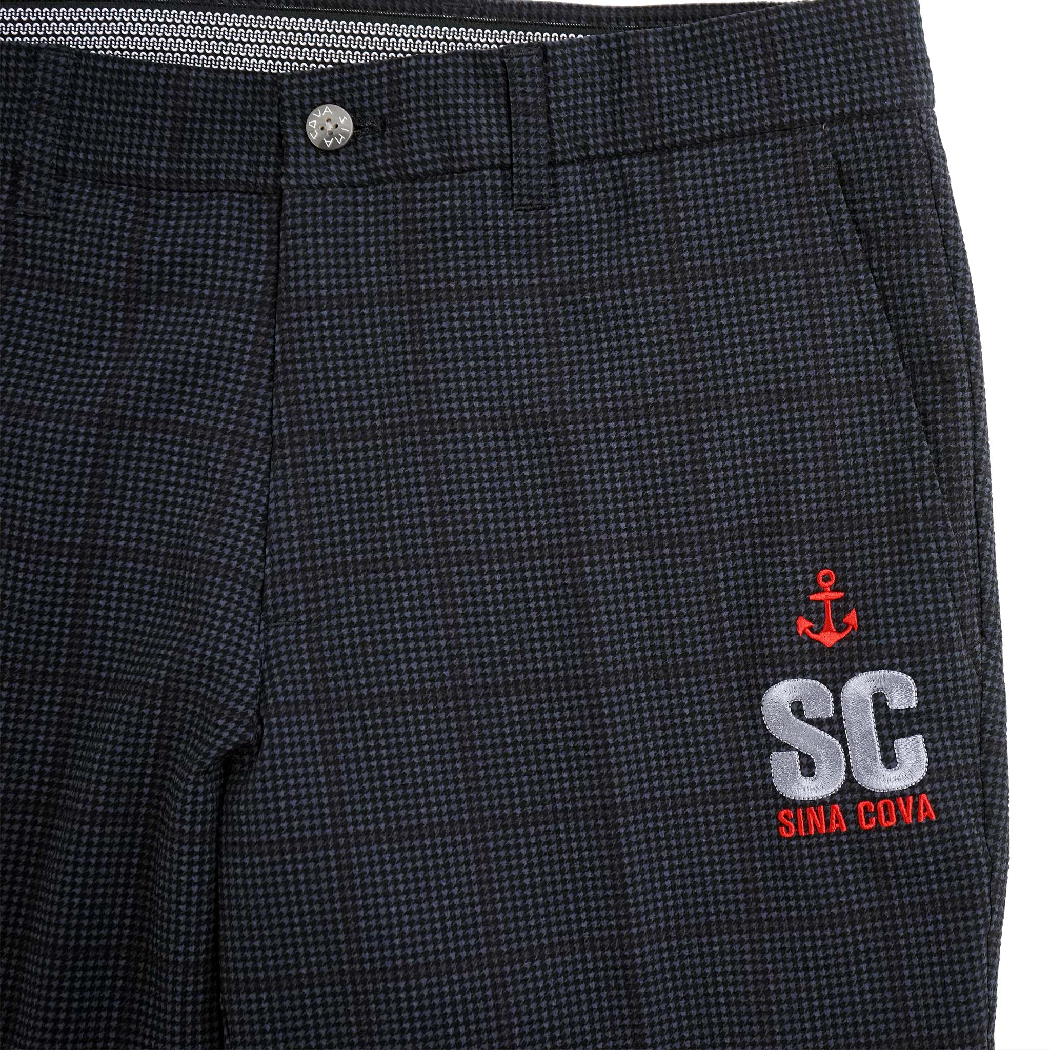 千鳥チェック柄ノータックパンツ 22155020