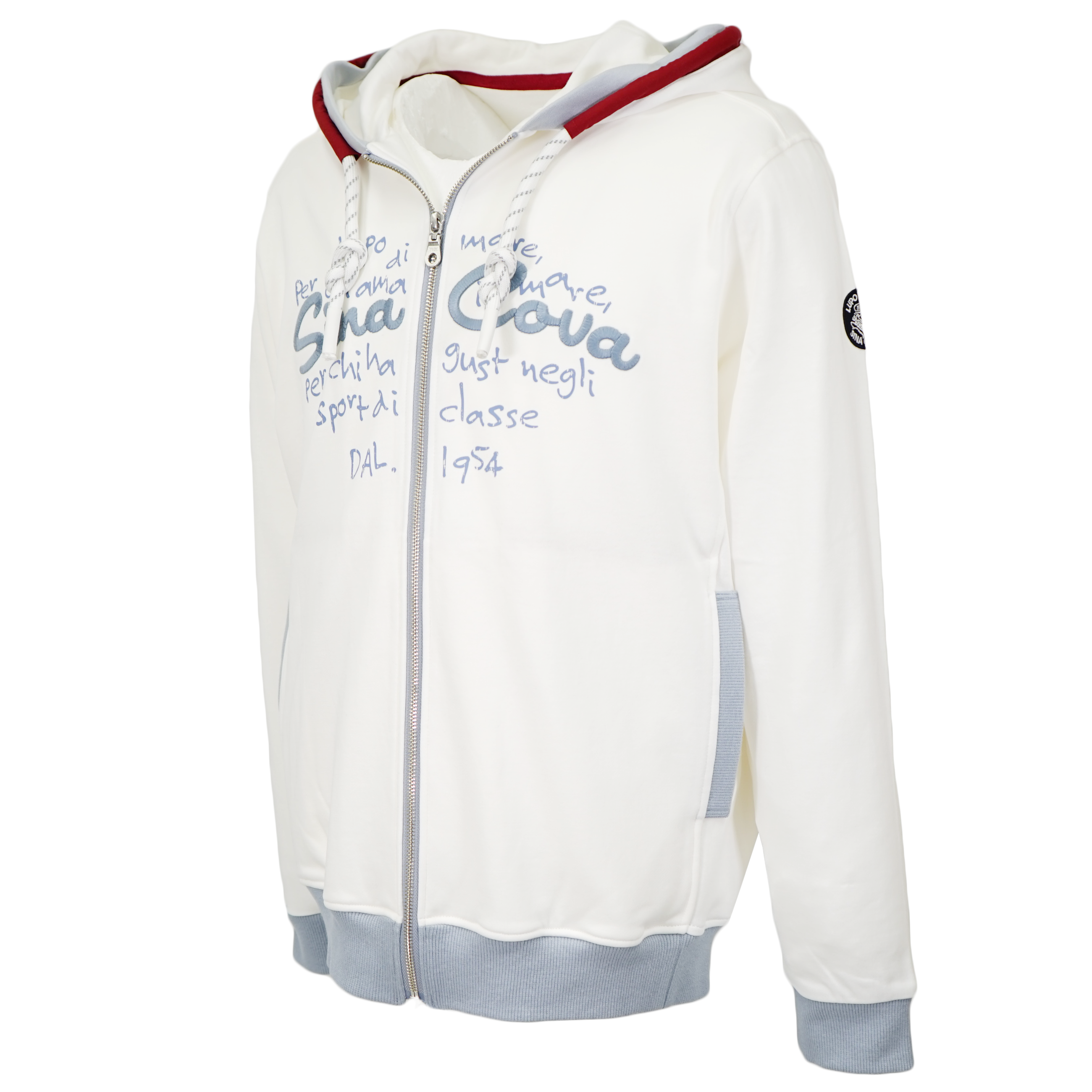 【公式】シナコバ (SINA COVA) キングサイズ ZIPUPパーカー 裏毛 スウェット 大きなサイズ 23123026 オフホワイトのイメージ画像1