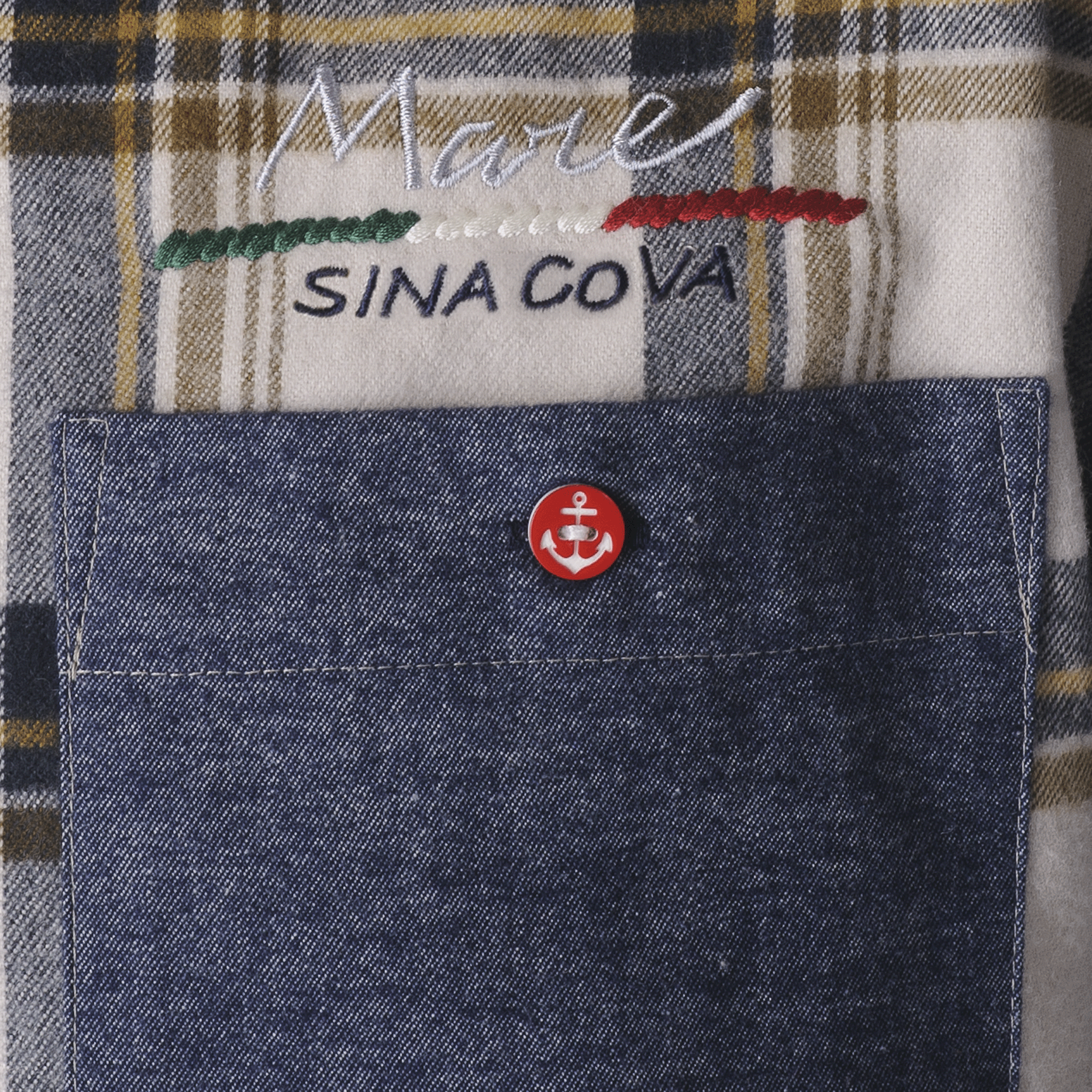 [官方] SINA COVA 瘋狂圖案格紋長袖扣襯衫 23224040
