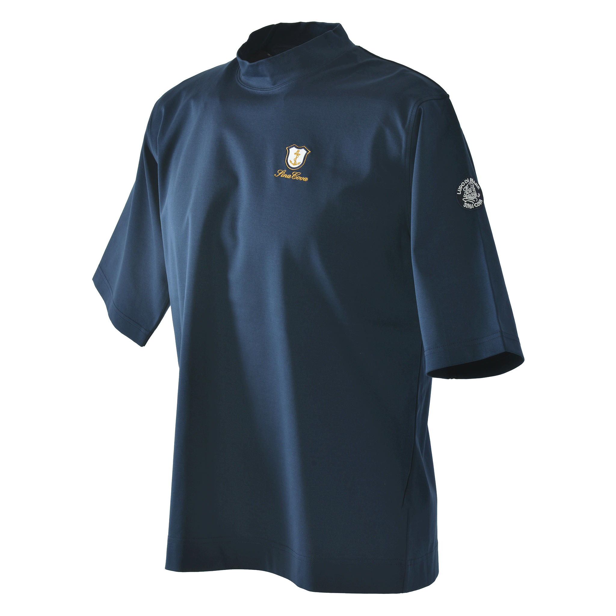 5分袖モックネックTシャツ 26130510