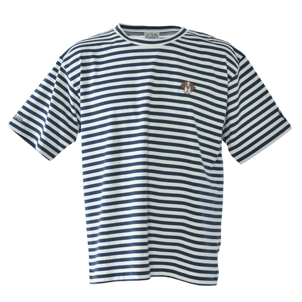 Border-patterned Short-sleeved T-shirt Unisex 26120570