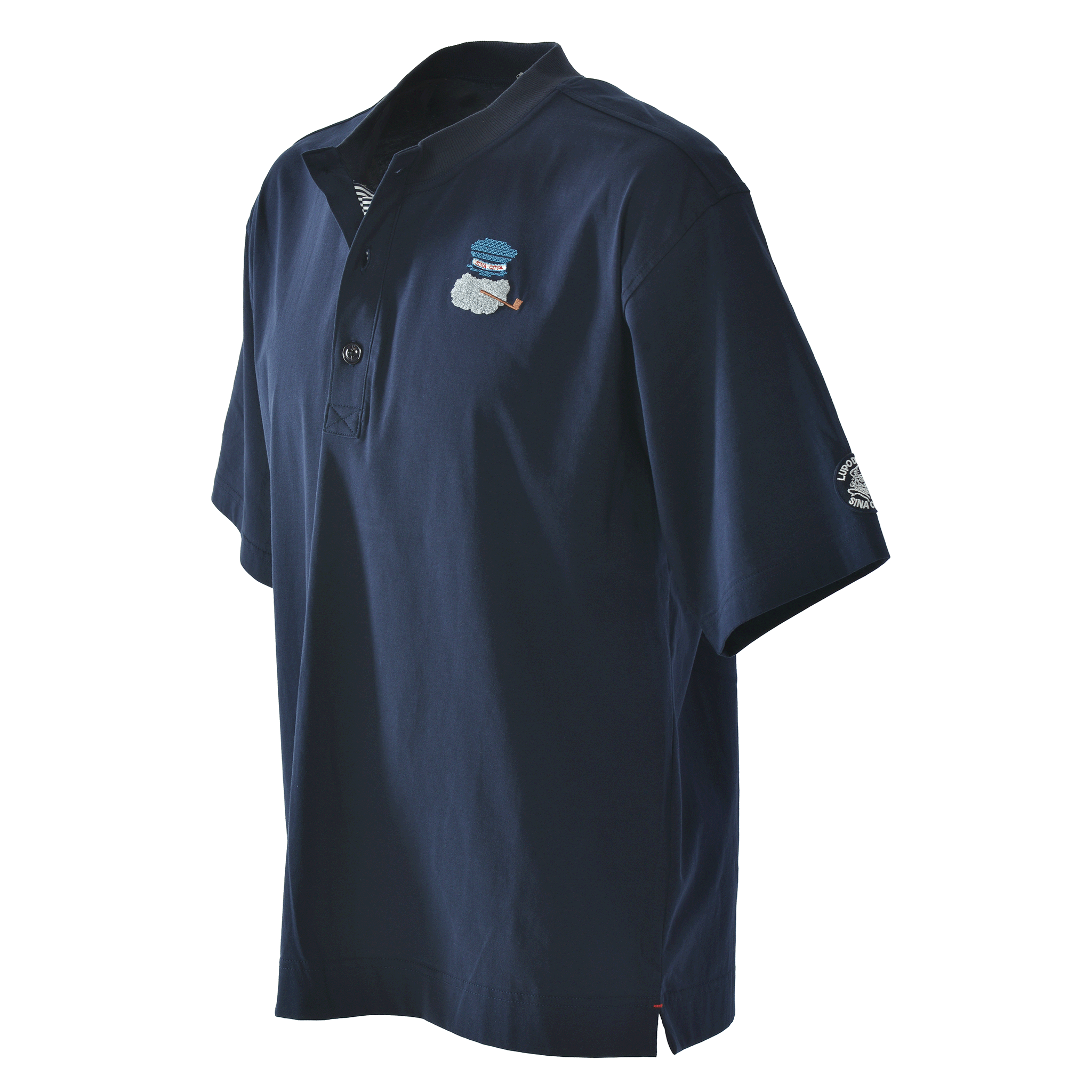 Henley Neck Short Sleeve T-Shirt Unisex (Men and Women) 26110550