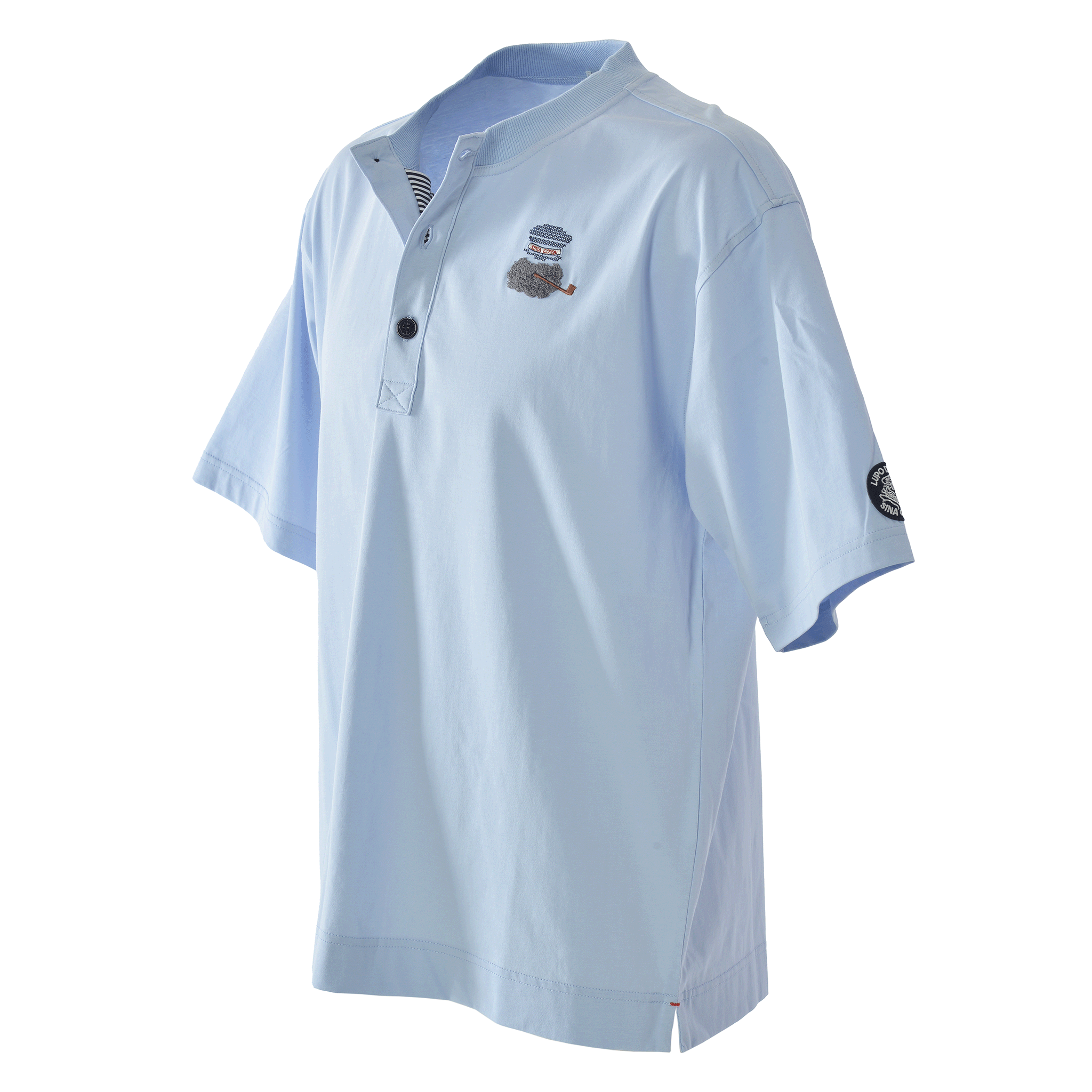 Henley Neck Short Sleeve T-Shirt Unisex (Men and Women) 26110550
