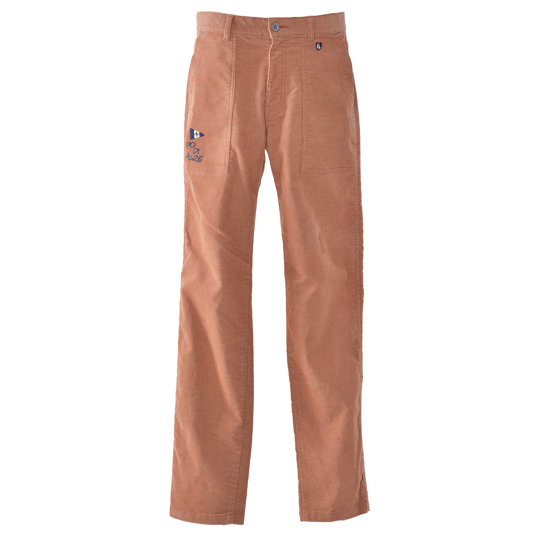 No-pleat tapered trousers