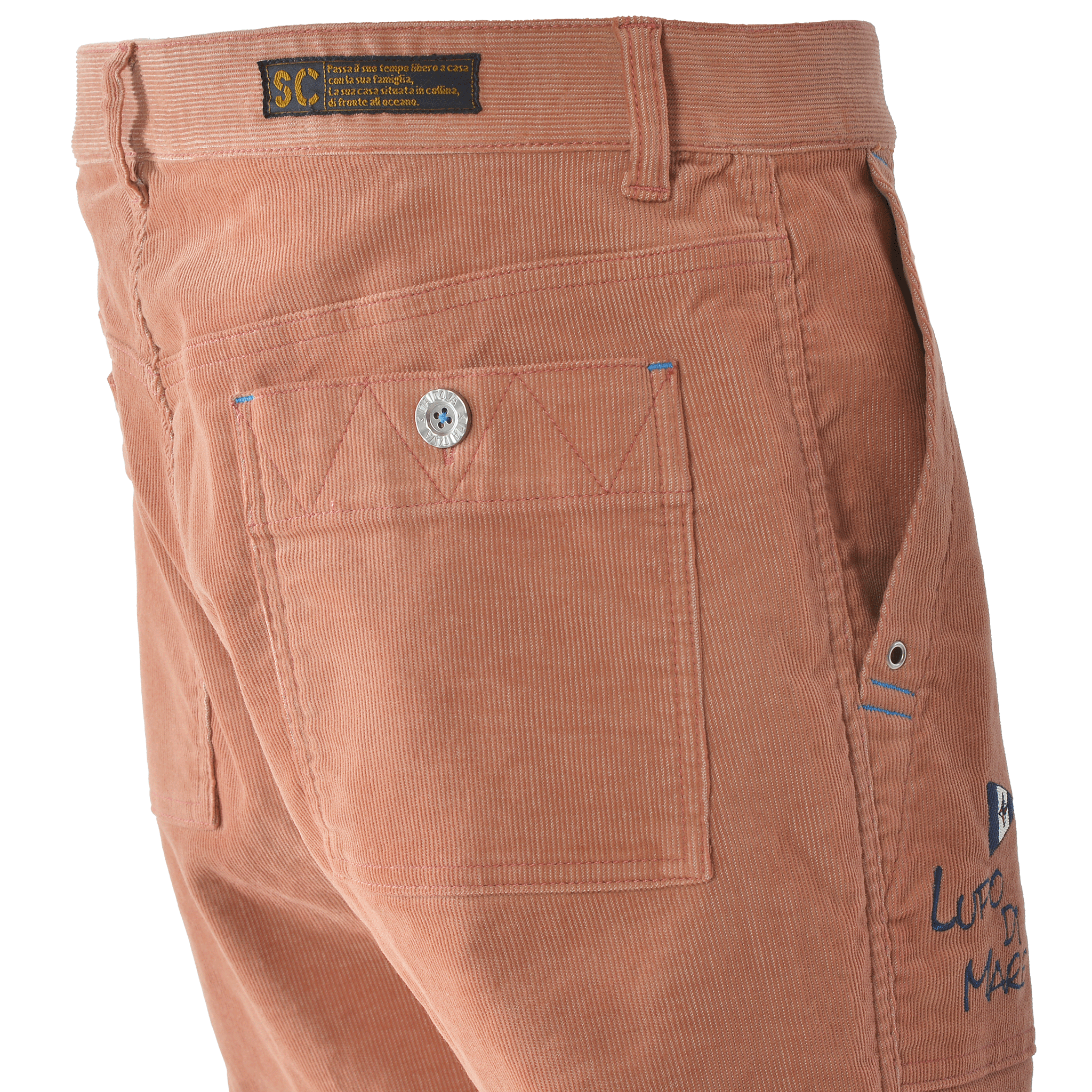 No-pleat tapered trousers