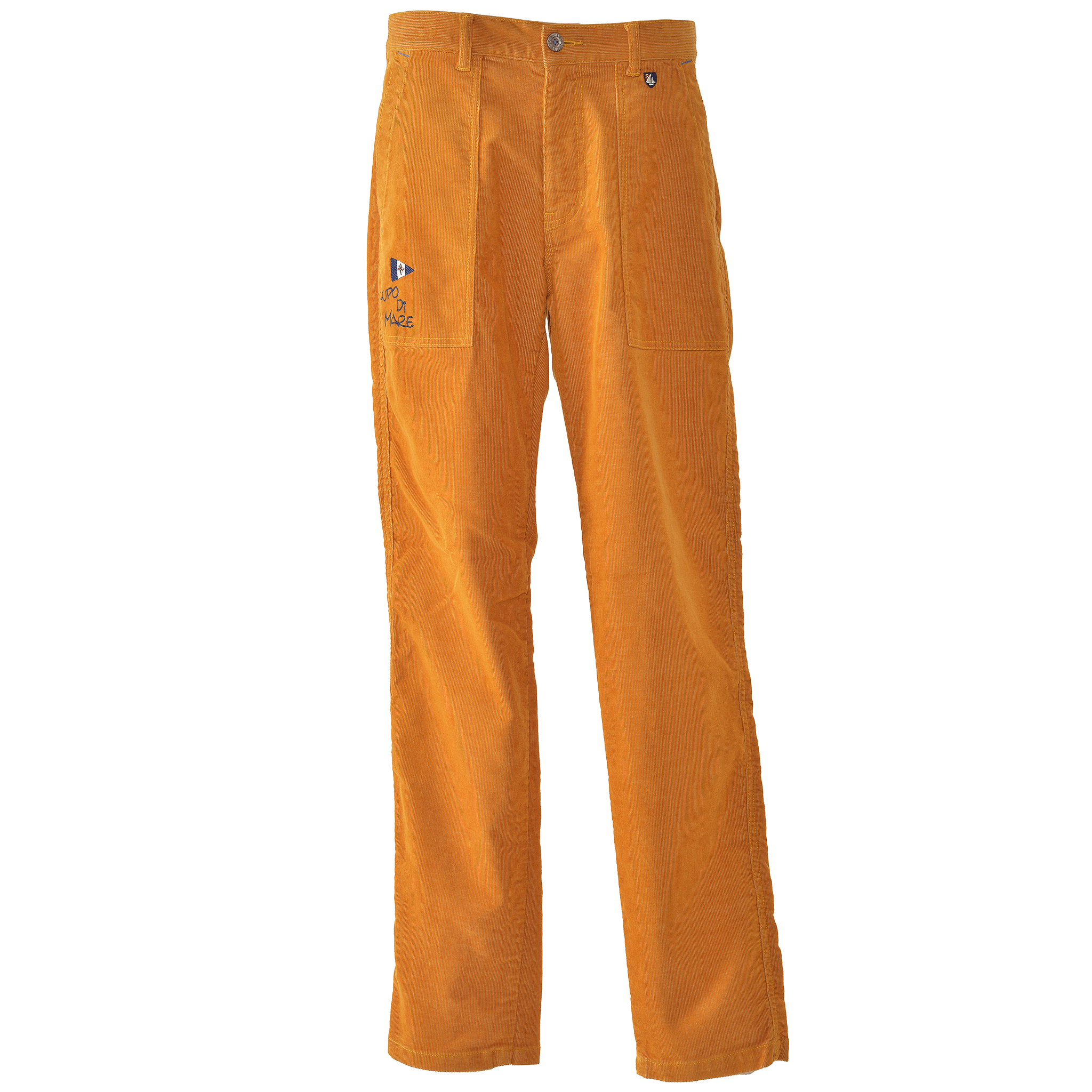 No-pleat tapered trousers