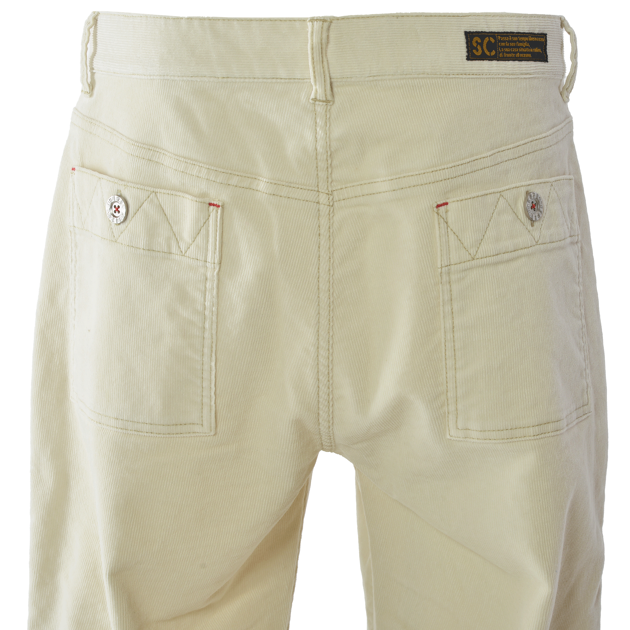 No-pleat tapered trousers