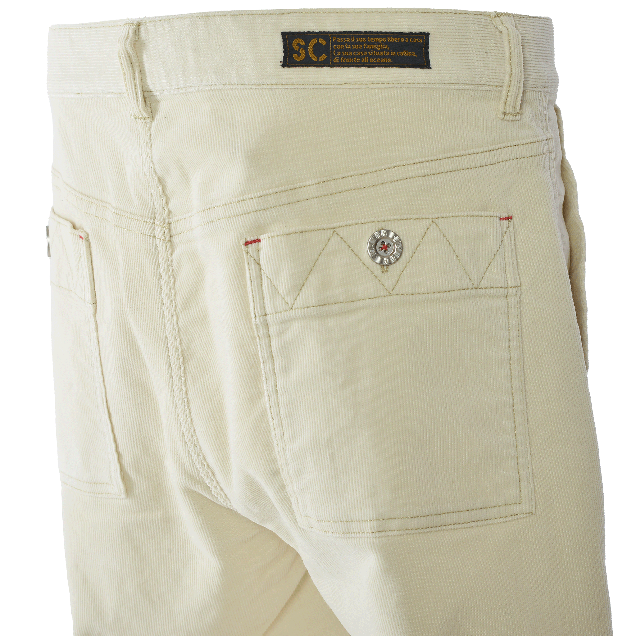 No-pleat tapered trousers