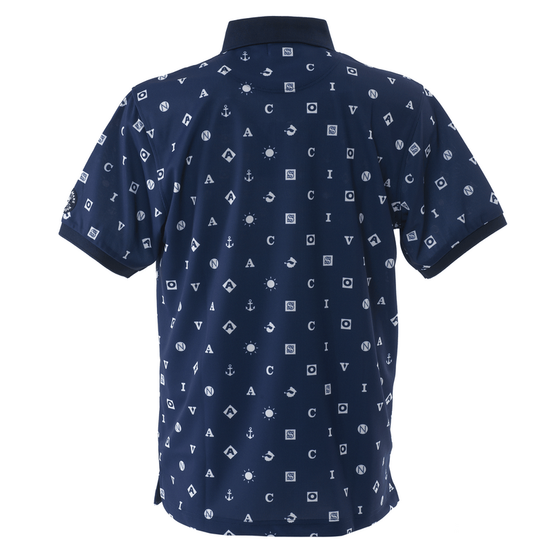 [Official] Sina Cova Short Sleeve Print Polo Shirt Function Material Sports 23150530